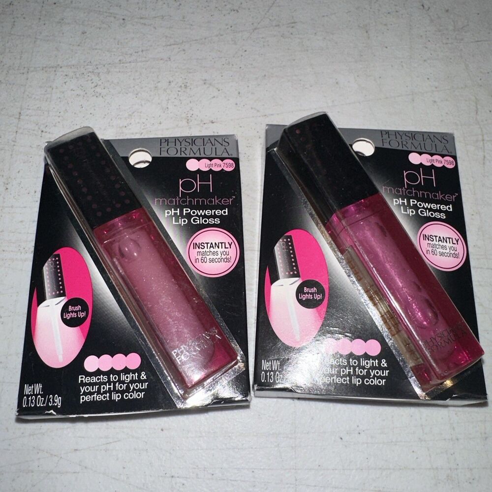 2X Physicians Formula pH Matchmaker, pH Powered Lip Gloss, 7598 Light Pink